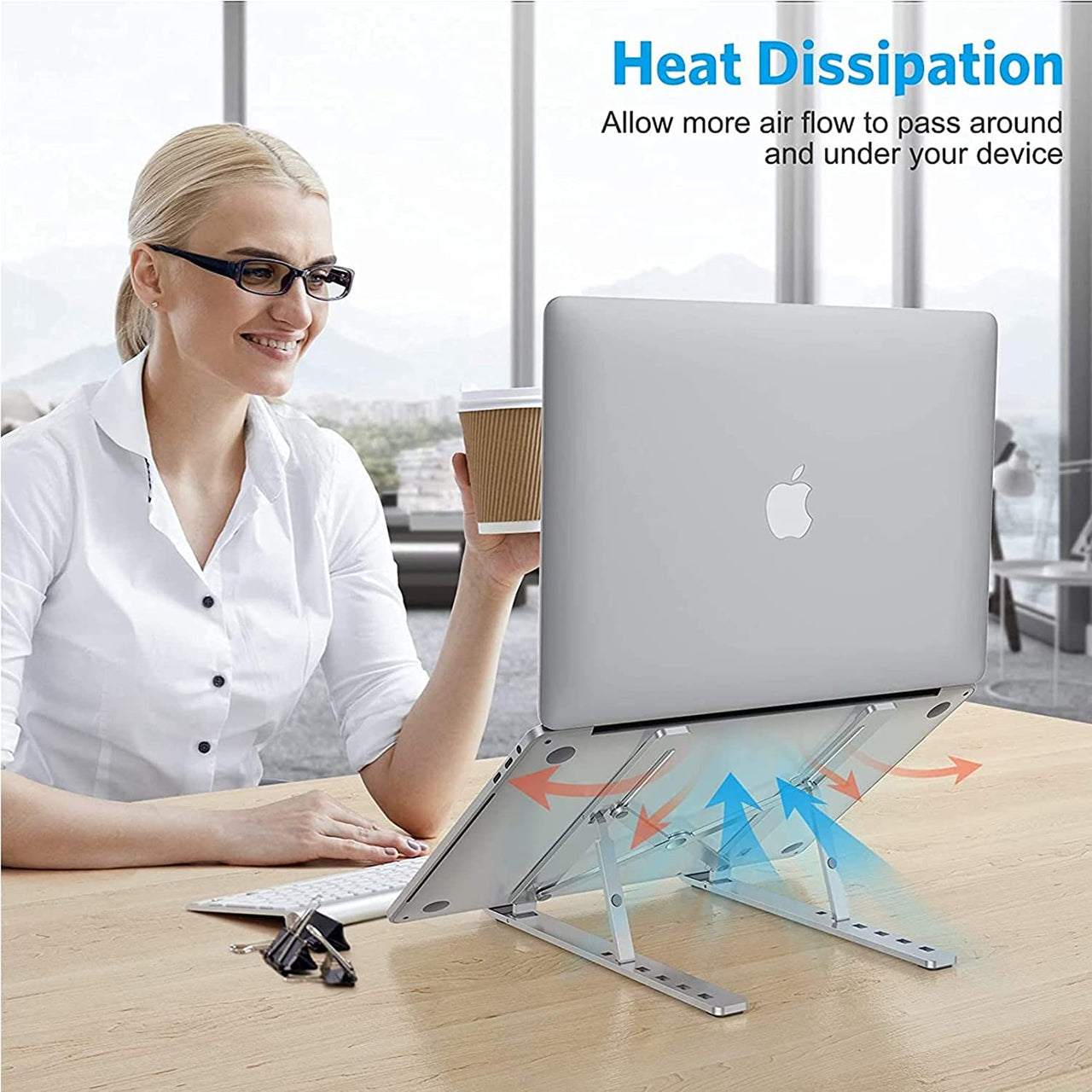 Portable Ergonomic Laptop Stand – 7 Angle Adjustable