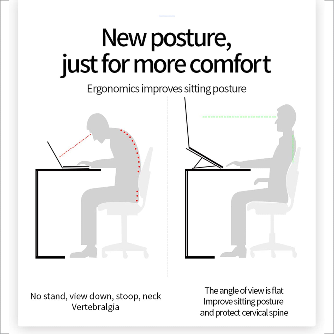 Portable Ergonomic Laptop Stand – 7 Angle Adjustable